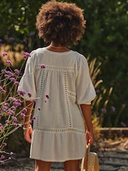 FatFace Ivory Beachwear Embroidered Dress - Image 2 of 5