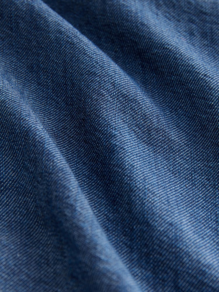 Blue Long Sleeve Denim Shirt - Image 8 of 8