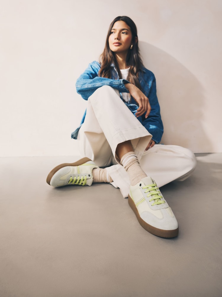 Neutral Forever Comfort® Leather Chunky Sole Lace-Up Trainers - Image 3 of 10