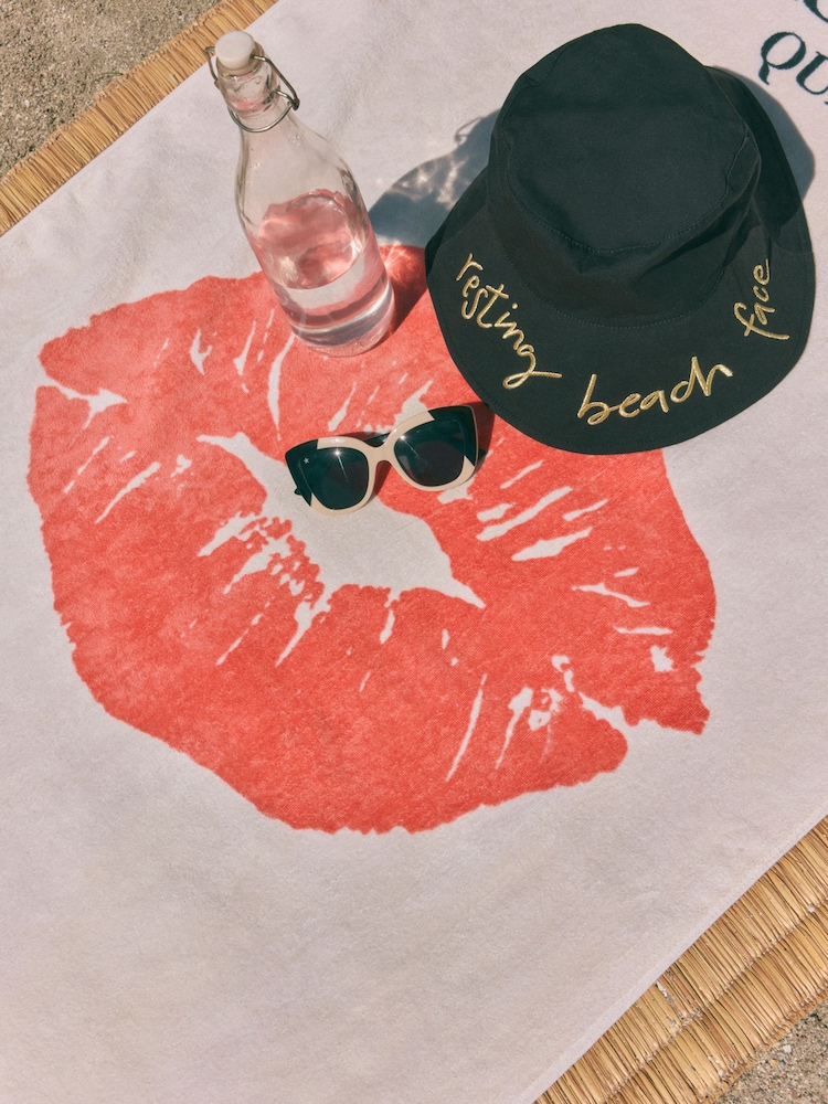 Rockett St George Black/Gold Resting Beach Face Bucket 100% Cotton Hat - Image 9 of 12