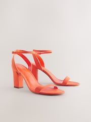 Orange Standard/Wide Fit Forever Comfort® Block Heel Sandals - Image 1 of 5