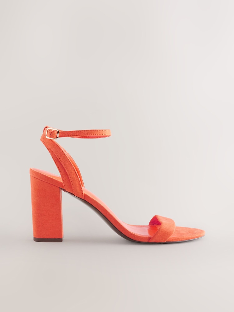Orange Standard/Wide Fit Forever Comfort® Block Heel Sandals - Image 2 of 5