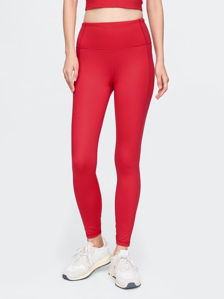 Gap Red High Waisted Power Stretch Full Length Pocket Leggings - Image 1 of 4
