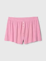 Roze - Gap mini geribbelde korte pyjamabroek - Image 4 of 4