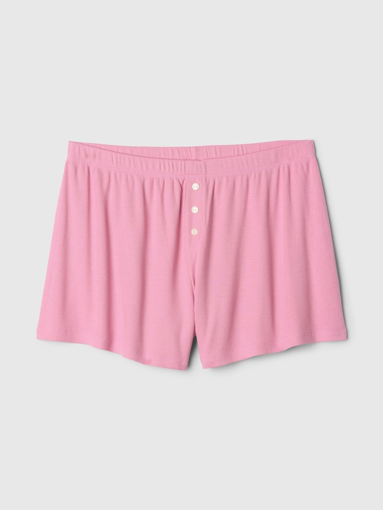 Roze - Gap mini geribbelde korte pyjamabroek - Image 4 of 4