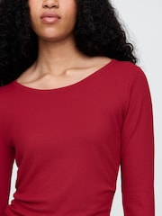 Gap Red Waffle Pyjama T-Shirt - Image 3 of 4