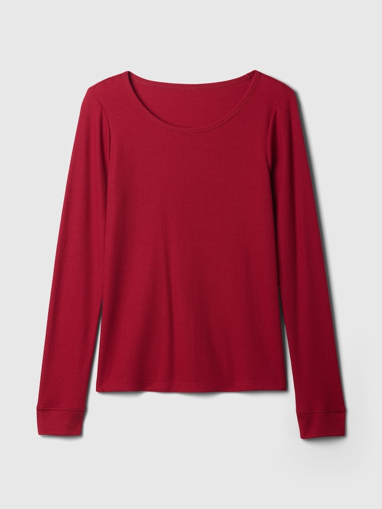 Gap Red Waffle Pyjama T-Shirt - Image 4 of 4