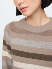 Gap Brown Stripe CashSoft Crew Neck Jumper - Image 4 of 5