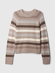 Gap Brown Stripe CashSoft Crew Neck Jumper - Image 5 of 5