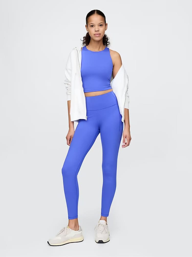 Gap Blue Full Length High Waisted Power Stretch Leggings - Image 1 of 8