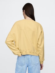 Gap Yellow Vintage Oversized  V-Neck Sweatshirt - Image 2 of 4