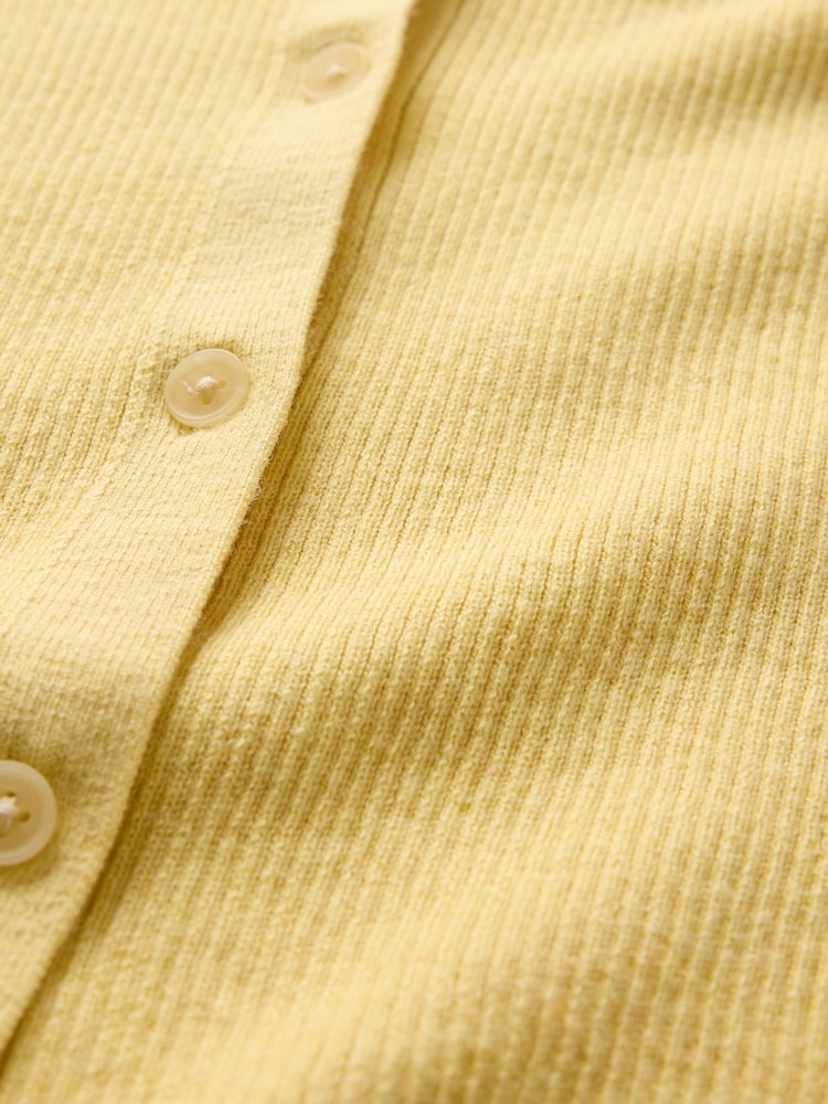 Amarillo - Cárdigan tipo polo con diseño acanalado de CashSoft de Gap - Imagen 5 de 5