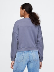 Gap Blue Vintage Oversized  V-Neck Sweatshirt - Image 2 of 5