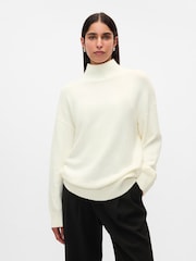 Gap Beige CashSoft Oversized Mock Neck Jumper - Image 1 of 3