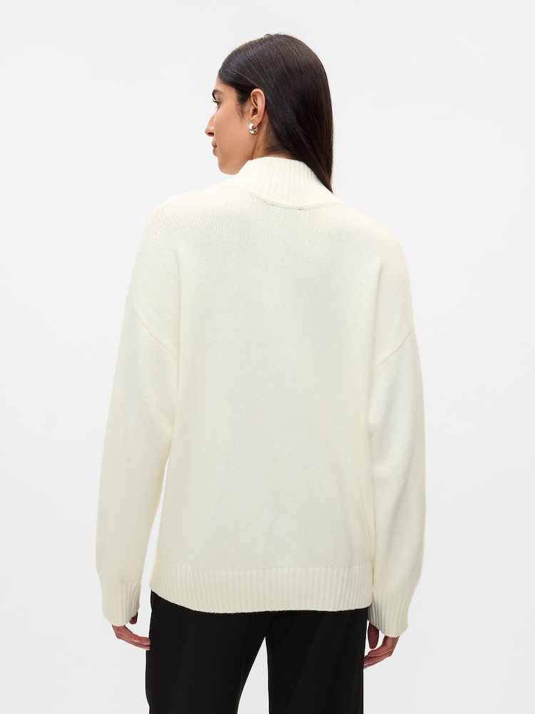 Gap Beige CashSoft Oversized Mock Neck Jumper - Image 2 of 3