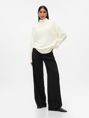Gap Beige CashSoft Oversized Mock Neck Jumper - Image 3 of 3