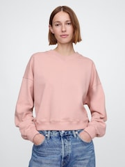 Gap Pink Vintage Oversized  V-Neck Sweatshirt - Image 1 of 5