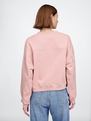 Gap Pink Vintage Oversized  V-Neck Sweatshirt - Image 2 of 5