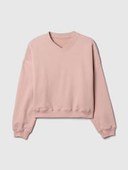 Gap Pink Vintage Oversized  V-Neck Sweatshirt - Image 5 of 5