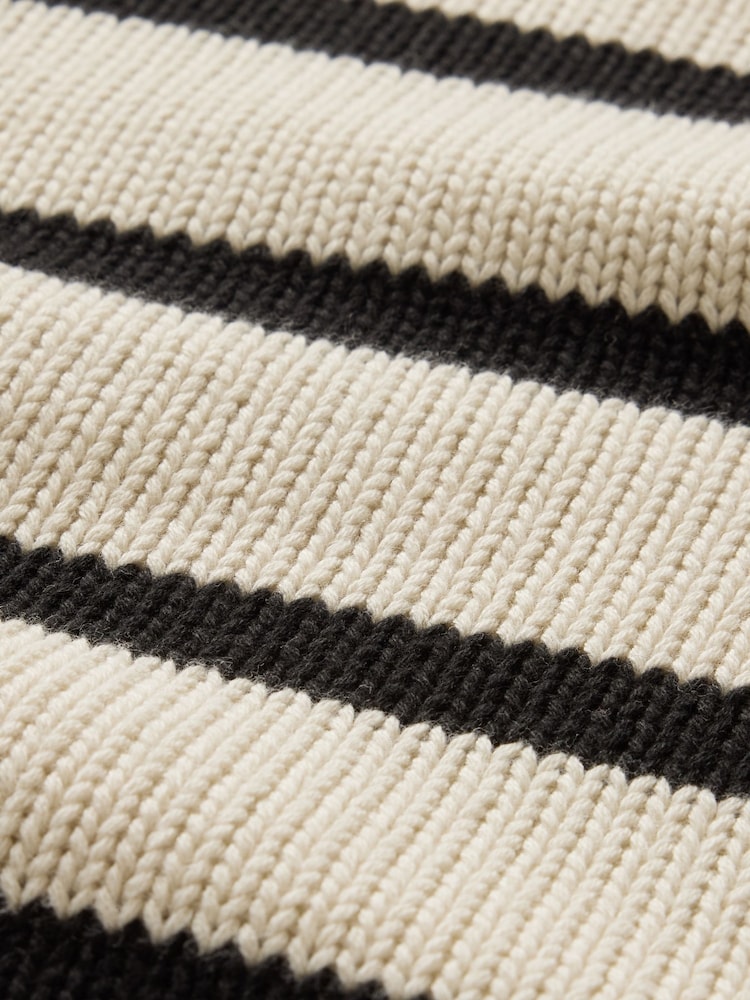 Gap Cream/Navy Blue Stripe Cotton Crew Neck Jumper - Image 5 of 5