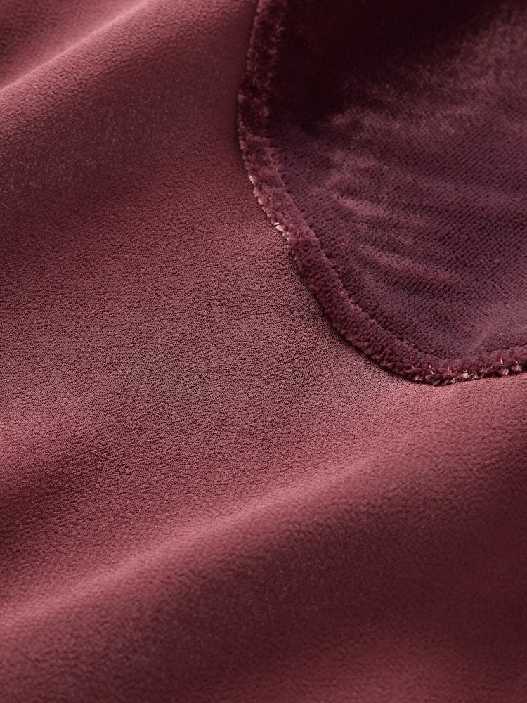 Gap Red Classic Velvet Oversized Shirt - Image 5 of 5