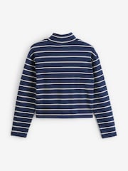 Gap Navy Blue Long Sleeve Heavyweight Jersey Turtleneck Top - Image 2 of 3