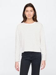 Gap White Long Sleeve Favourite T-Shirt - Image 1 of 5