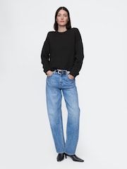 Gap Black Soft Touch Cotton Crew Neck Jumper - Image 3 of 4