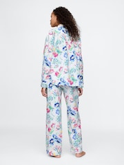 Gap White/Blue Floral Trouser Cotton Poplin Pyjama Bottoms - Image 2 of 4