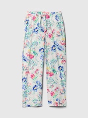 Gap White/Blue Floral Trouser Cotton Poplin Pyjama Bottoms - Image 3 of 4