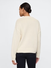 Gap Cream Soft Touch Cotton Crew Neck Jumper - Image 2 of 5