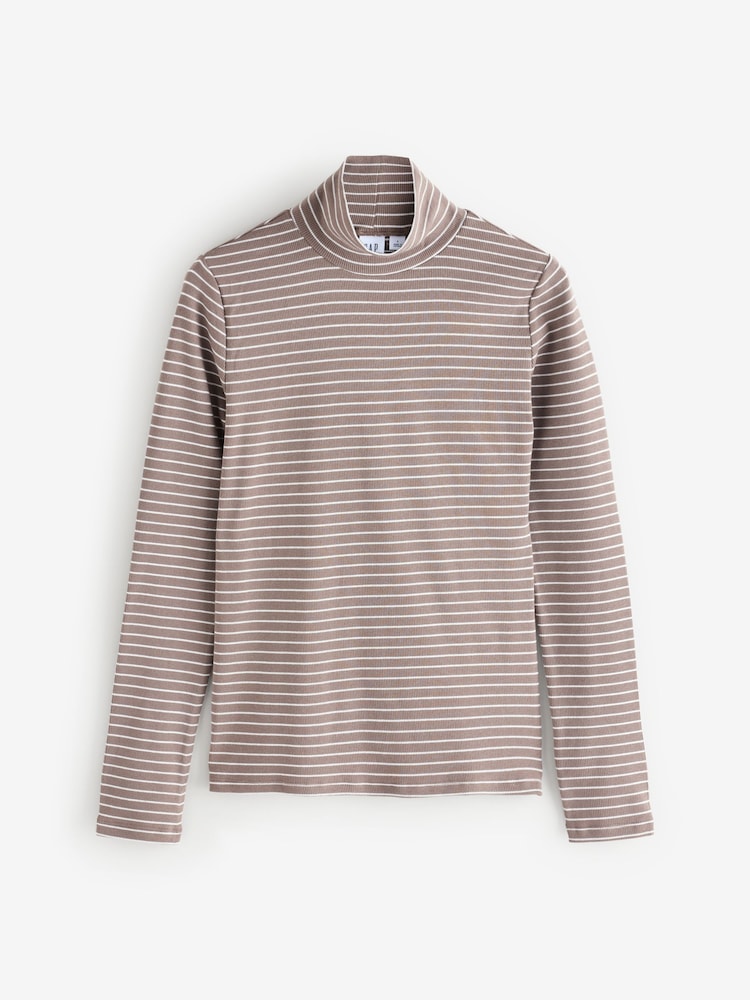 Gap Brown Long Sleeve Turtle Neck Top - Image 1 of 4