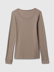 Gap Brown Waffle Pyjama T-Shirt - Image 4 of 4