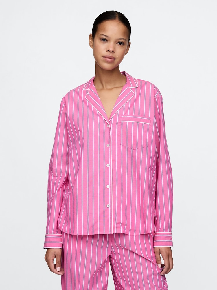 Rayas rosas - Camisa de pijama Gap Poplin - Imagen 1 de 5 Rayas rosas - Camisa de pijama Gap Poplin - Imagen 1 de 5