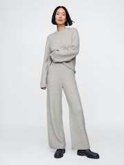Gap Grey CashSoft Cable-Knit Jumper - Image 3 of 5