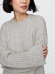 Gap Grey CashSoft Cable-Knit Jumper - Image 4 of 5