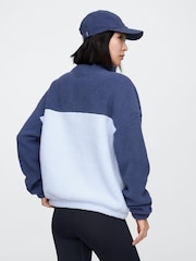 Gap Blue Half Snap Sherpa Fleece - Image 2 of 4