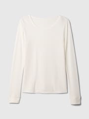 Gap White Waffle Pyjama T-Shirt - Image 3 of 3
