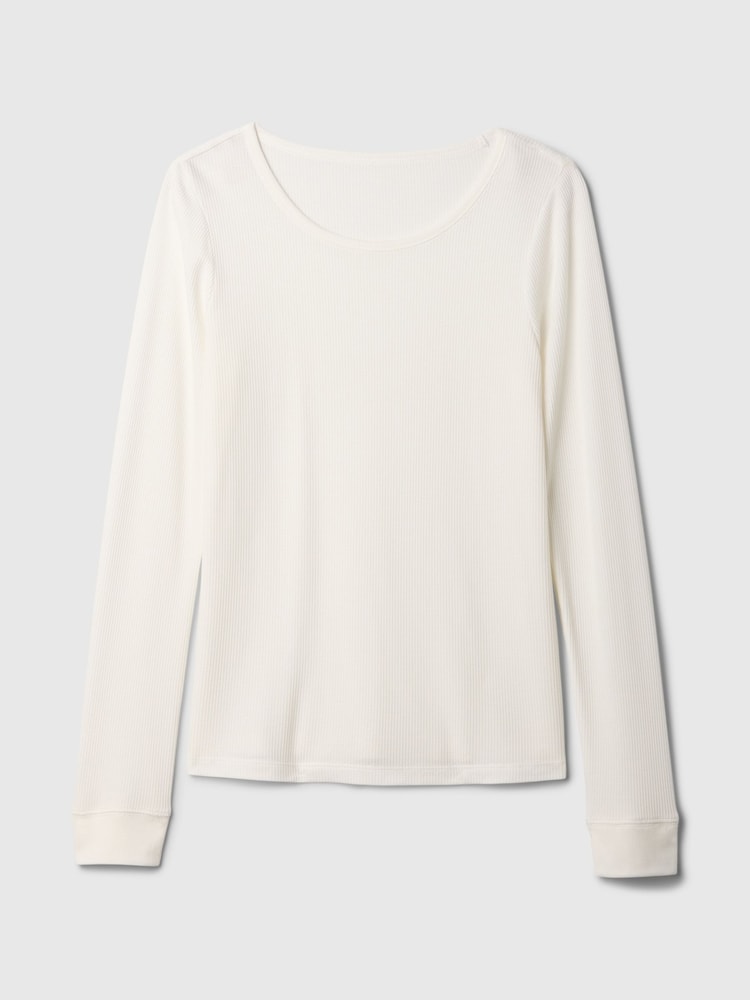 Gap White Waffle Pyjama T-Shirt - Image 3 of 3