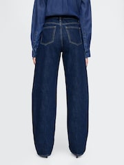 Gap Dark Indigo Blue High Waisted Barrel Jeans - Image 2 of 9