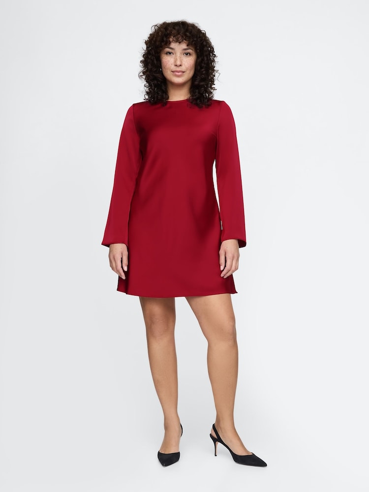Gap Red Satin Mini Dress - Image 4 of 5