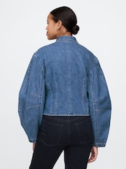 Gap Blue Barrel-Sleeve Denim Shirt - Image 2 of 5
