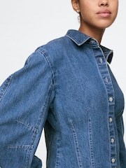 Gap Blue Barrel-Sleeve Denim Shirt - Image 4 of 5