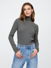 Gap Grey Long Sleeve Turtle Neck Top - Image 1 of 5