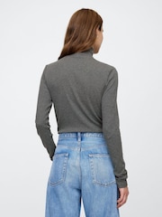 Gap Grey Long Sleeve Turtle Neck Top - Image 2 of 5