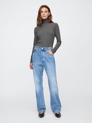 Gap Grey Long Sleeve Turtle Neck Top - Image 3 of 5