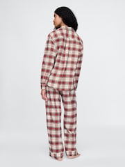 Gap Red Matching Family Christmas 100% Cotton Long Sleeve Flannel Pyjamas - Image 2 of 4