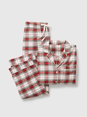 Gap Red Matching Family Christmas 100% Cotton Long Sleeve Flannel Pyjamas - Image 4 of 4