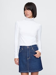 Gap White Featherweight Turtle Neck Long Sleeve Top - Image 1 of 4