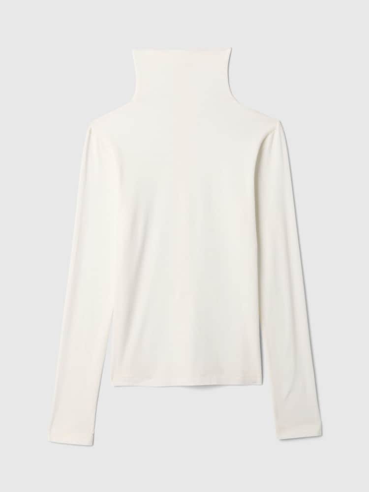 Gap White Featherweight Turtle Neck Long Sleeve Top - Image 4 of 4